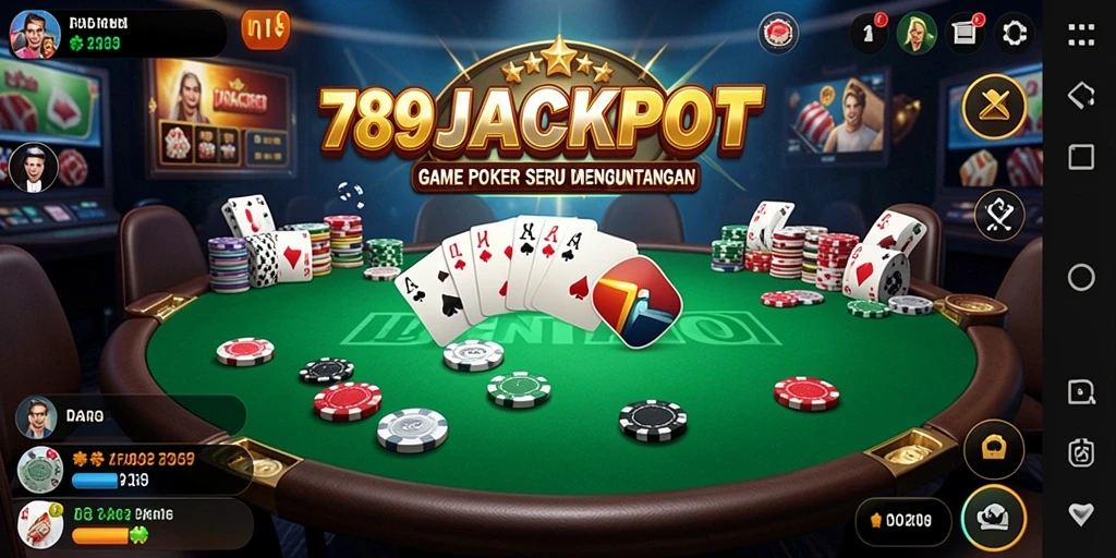 Tampilan screenshot gameplay Poker yang menarik di 789JACKPOT.