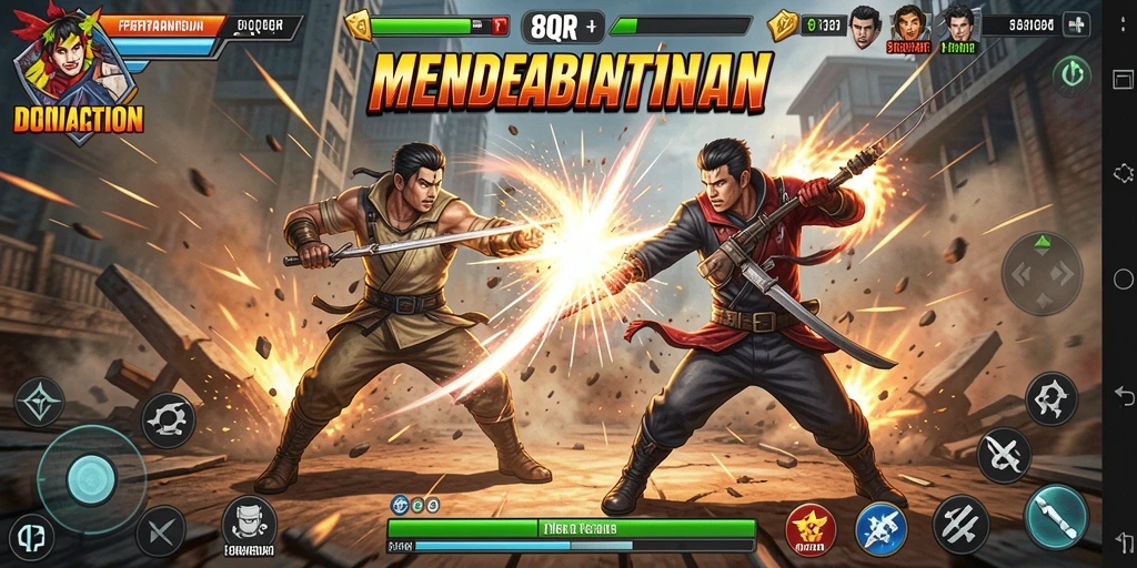 Tampilan gameplay 8QR yang seru dan mendebarkan.