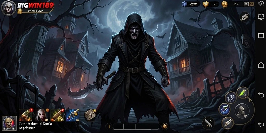 Tangkapan layar menampilkan suasana Horror yang menegangkan di dalam game.