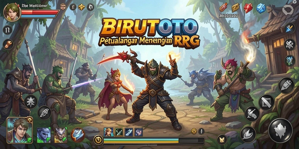 Tampilan gameplay RPG BIRUTOTO yang menarik dan seru.
