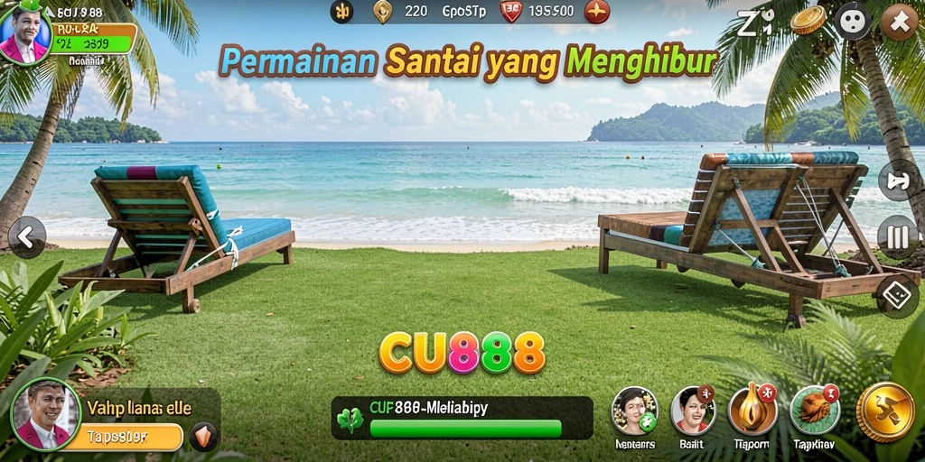Tampilan gameplay CU888 yang menarik dan penuh warna.