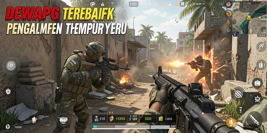 Screenshot menunjukkan intensitas pertempuran di DEWAPG dengan grafis yang mengesankan.