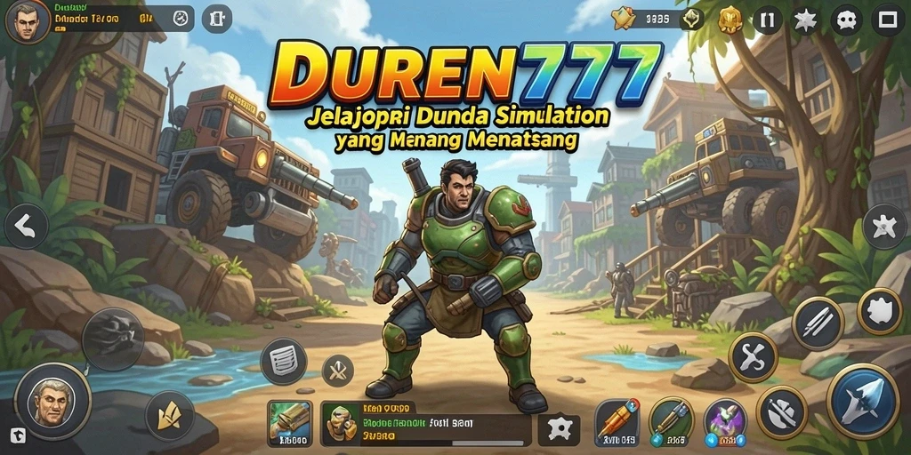 Tampilan gameplay DUREN777 yang penuh warna dan interaksi.