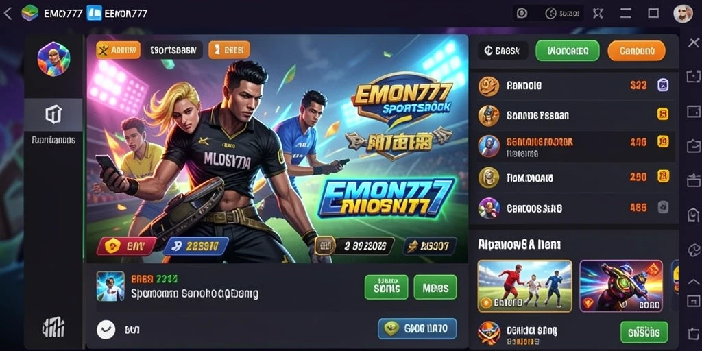 Screenshot gameplay EMON777 menunjukkan keseruan taruhan olahraga yang menegangkan.