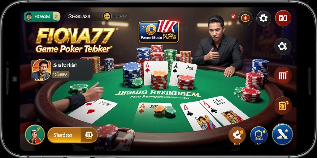 Screenshot FIONA77 menampilkan gameplay poker yang mendebarkan.