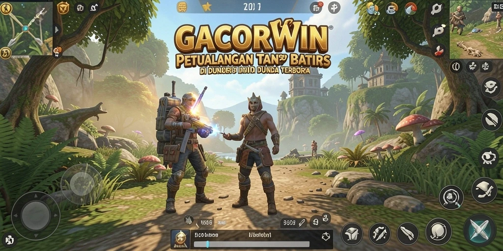Screenshot GACORWIN menunjukkan petualangan seru di dunia terbuka.