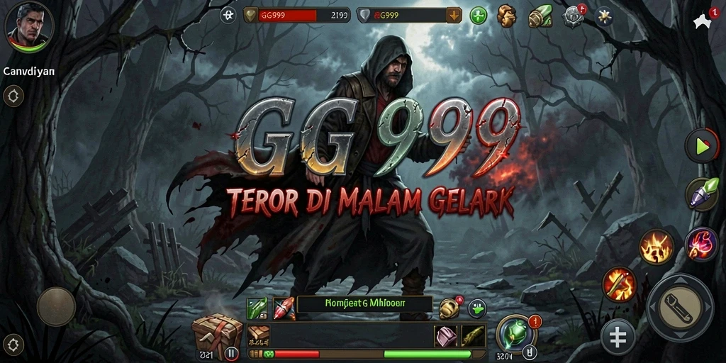 Tampilan menegangkan gameplay GG999 yang penuh kengerian.