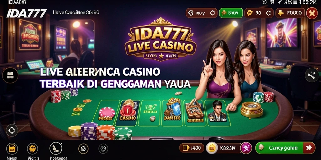 Tampilan gameplay nyata Live Casino IDA777 dengan dealer profesional.