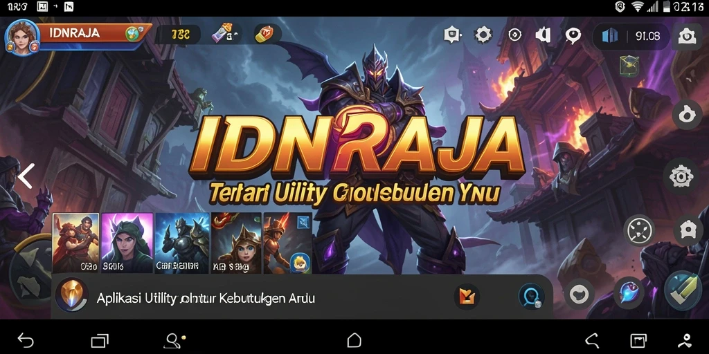 Screenshot utama IDNRAJA menampilkan antarmuka aplikasi Utility yang ramah pengguna.