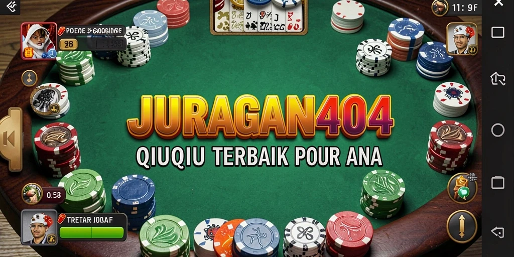 Screenshot gameplay JURAGAN404 dengan tampilan kartu QiuQiu.