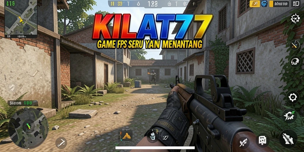 Screenshot gameplay KILAT77 menampilkan aksi tembak-menembak yang intens.