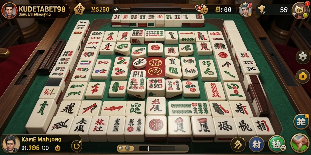 Tampilan gameplay seru di KUDETABET98 yang menampilkan strategi Mahjong.