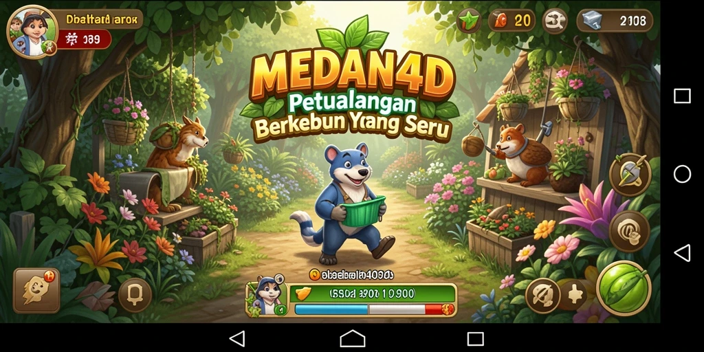 Gameplay <strong>MEDAN4D</strong> yang menggambarkan suasana berkebun yang menyenangkan.