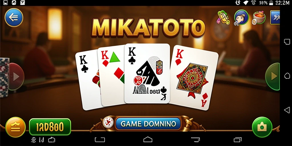 Tampilan gameplay MIKATOTO yang menampilkan keseruan bermain Domino.