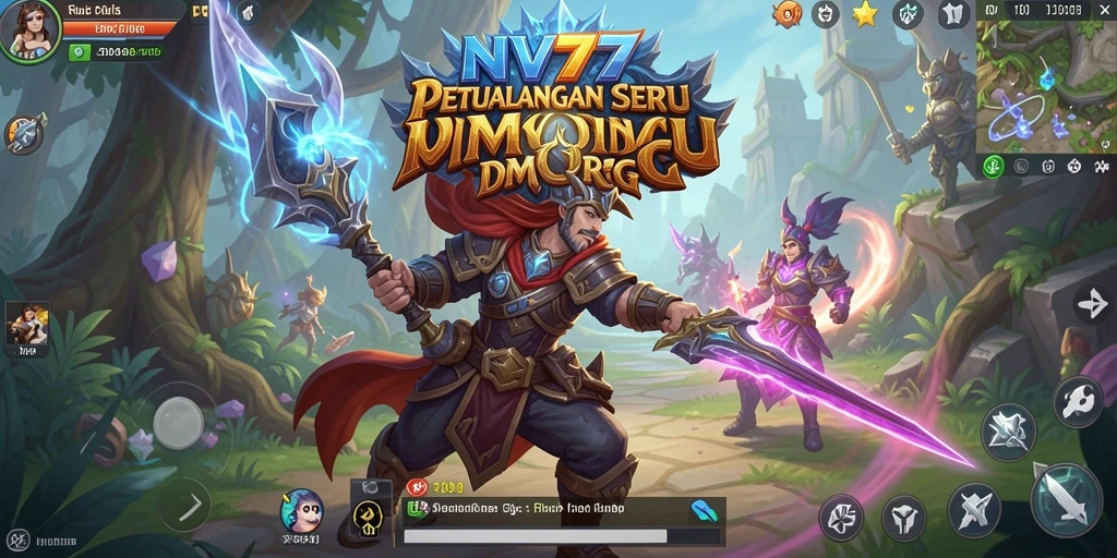 Screenshot menampilkan aksi seru dalam game MMORPG NV77.