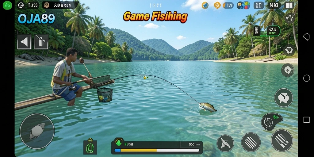 Tangkapan ikan besar dalam gameplay OJA89 yang mendebarkan.