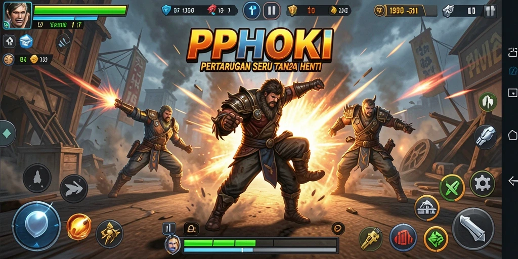 Gameplay seru PPHOKI dengan aksi pertarungan yang mendebarkan.