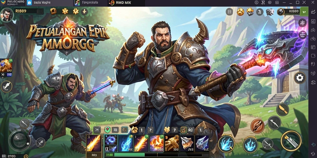 Tampilan gameplay seru dan mendebarkan dalam dunia MMORPG RI889.
