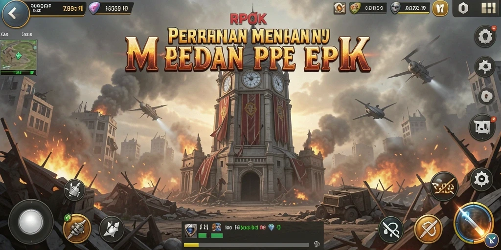 Tangkapan layar gameplay RPOK menunjukkan strategi Tower Defense yang intens.