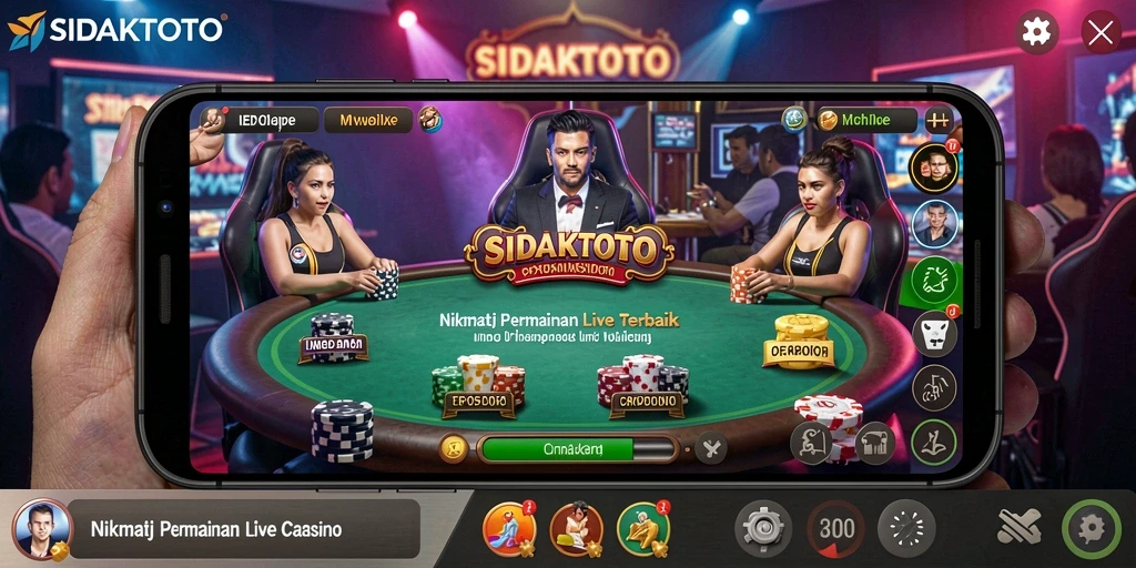 Screenshot dari SIDAKTOTO yang menampilkan gameplay menarik di Live Casino.
