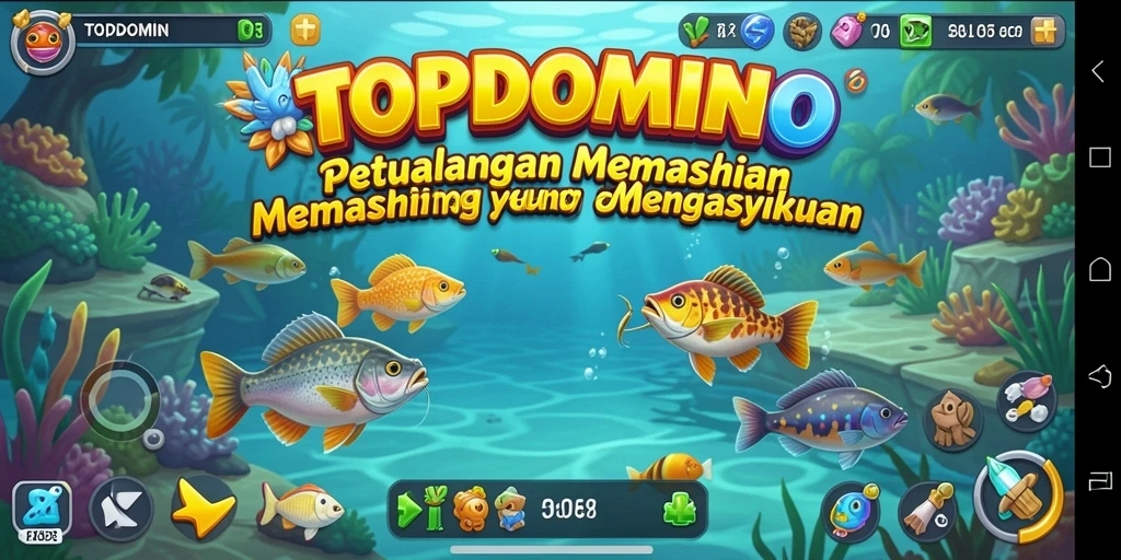 Screenshot gameplay TOPDOMINO yang menunjukkan pengalaman memancing yang seru.