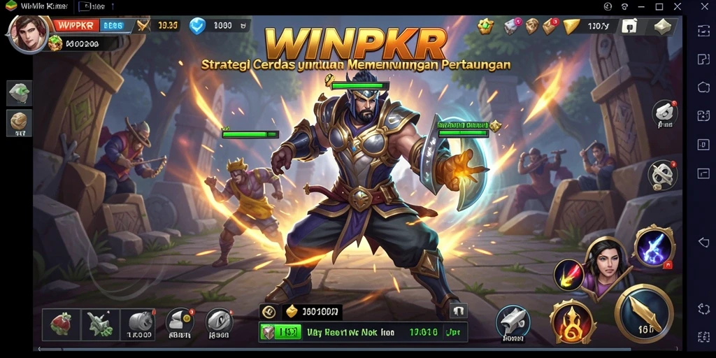 Tampilan gameplay WINPKR yang intens dan strategis.
