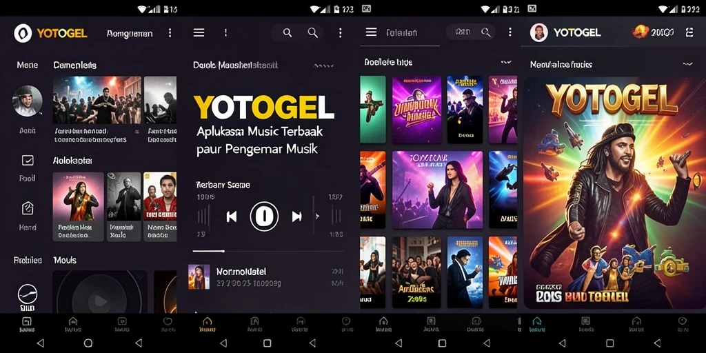 Tampilan gameplay YOTOGEL dengan musik interaktif.